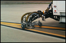 The Stripe Hog SH8000 performing airfield marking removal.